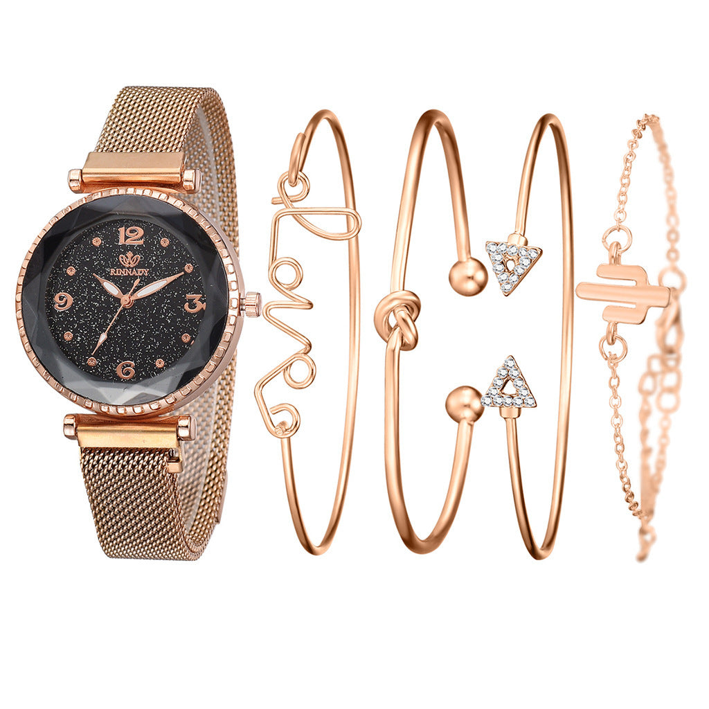 Women Watches Starry Sky Magnet Buckle Fashion Bracelet