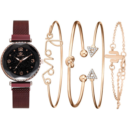 Women Watches Starry Sky Magnet Buckle Fashion Bracelet