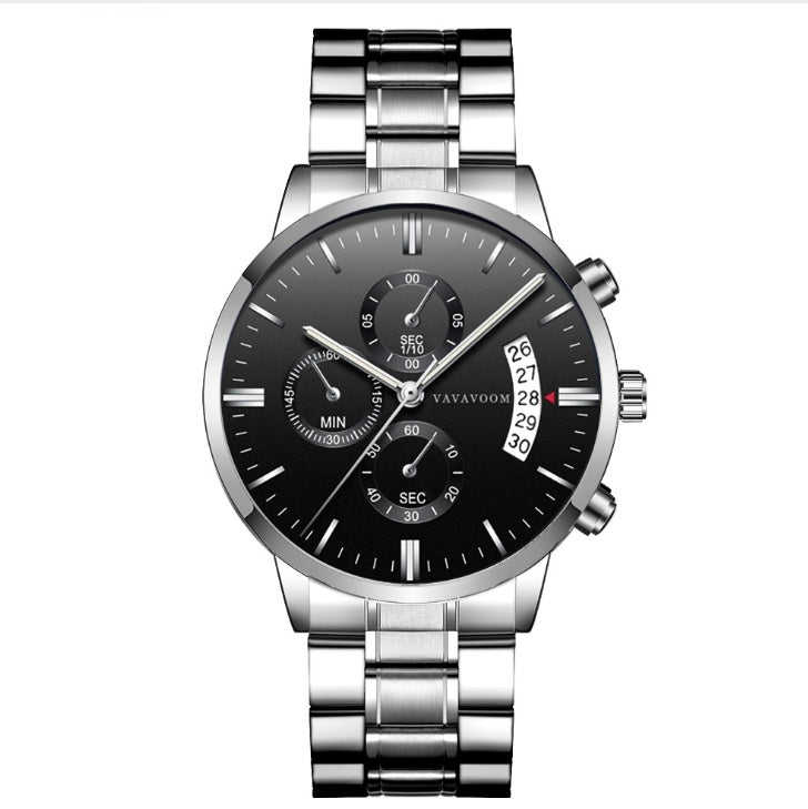 Watches Waterproof Black Refined Steel Watches