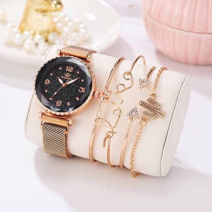 Women Watches Starry Sky Magnet Buckle Fashion Bracelet