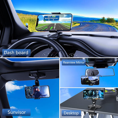 Car Dashboard & Sun Visor Phone Holder