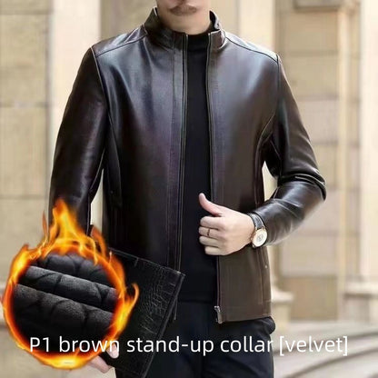 Leather Jacket For Middle-aged Men