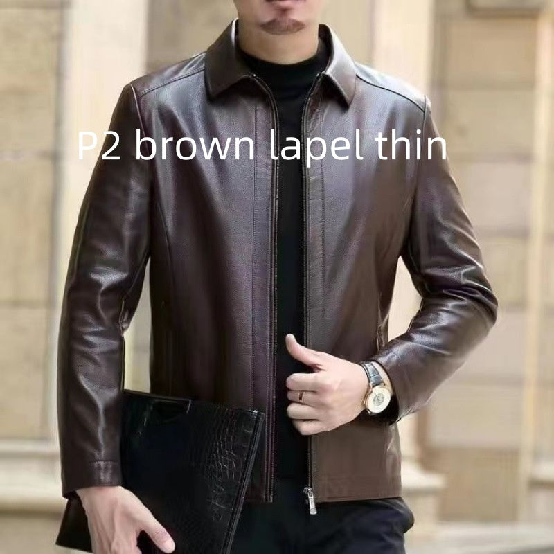 Leather Jacket For Middle-aged Men