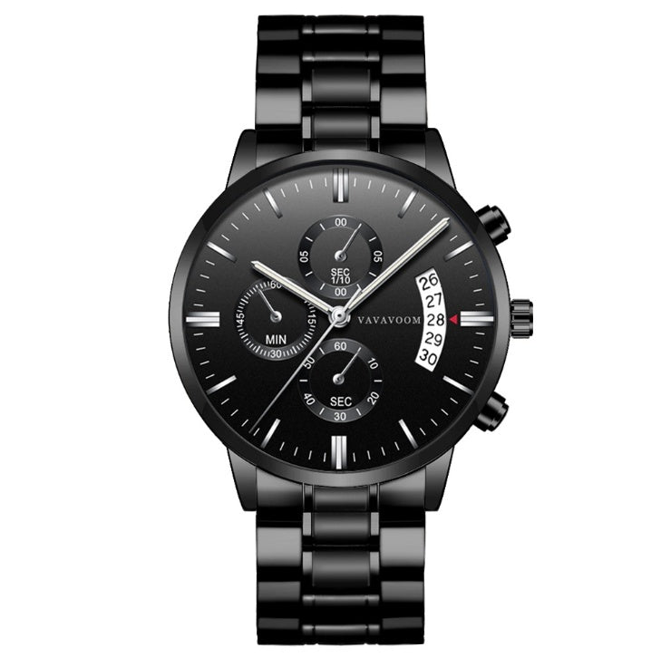 Watches Waterproof Black Refined Steel Watches