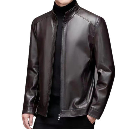 Leather Jacket For Middle-aged Men