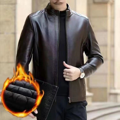 Leather Jacket For Middle-aged Men