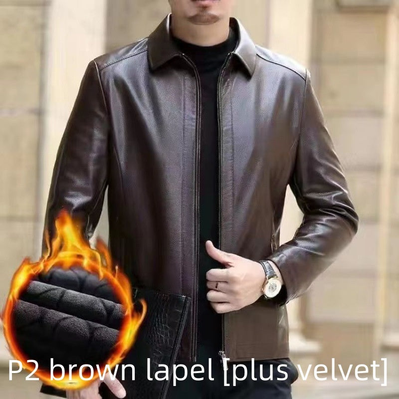 Leather Jacket For Middle-aged Men