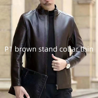 Leather Jacket For Middle-aged Men