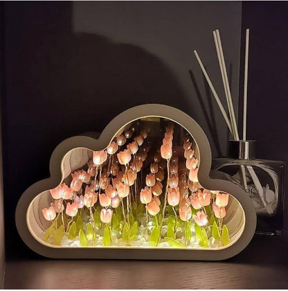 Forever Cloud Tulip Mirror Night Light