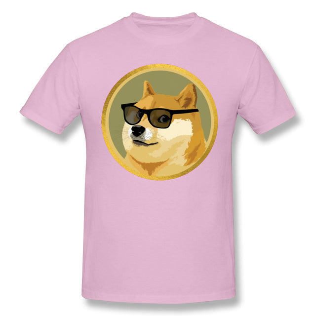 Men Clothing Dogecoin T Shirt Doge Coin Apparel Fashion Shor