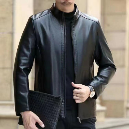 Leather Jacket For Middle-aged Men