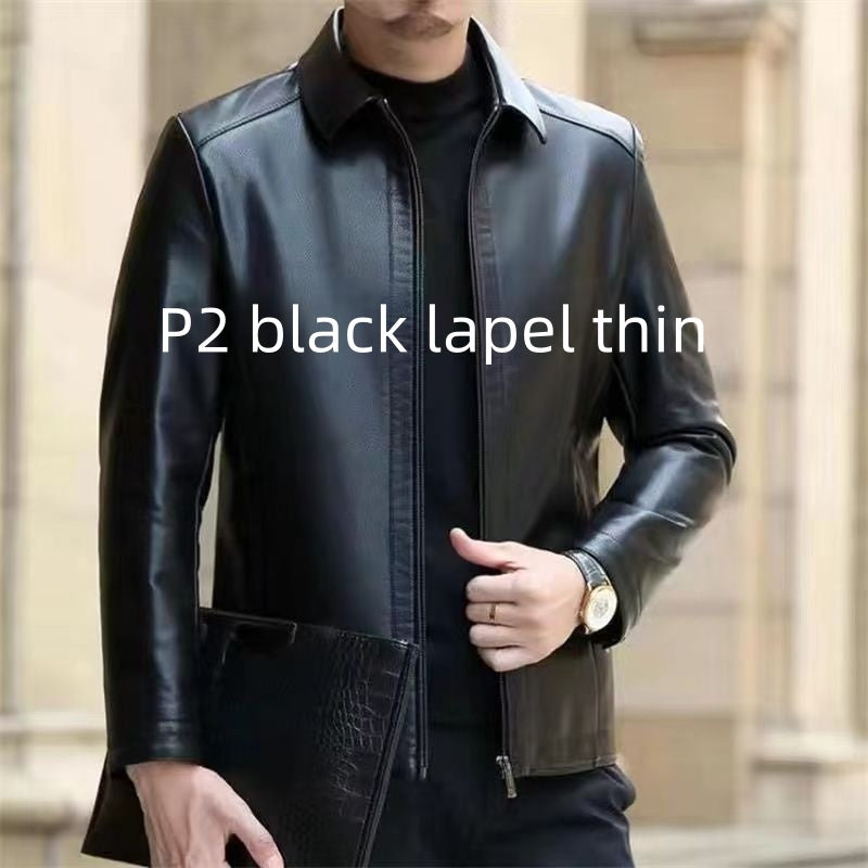 Leather Jacket For Middle-aged Men