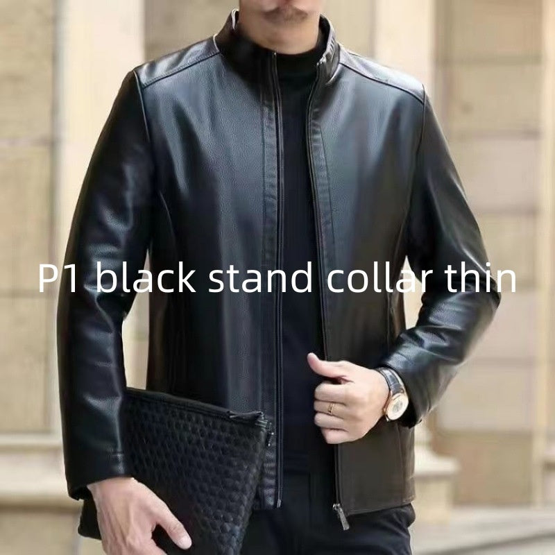 Leather Jacket For Middle-aged Men