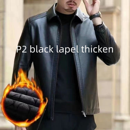 Leather Jacket For Middle-aged Men